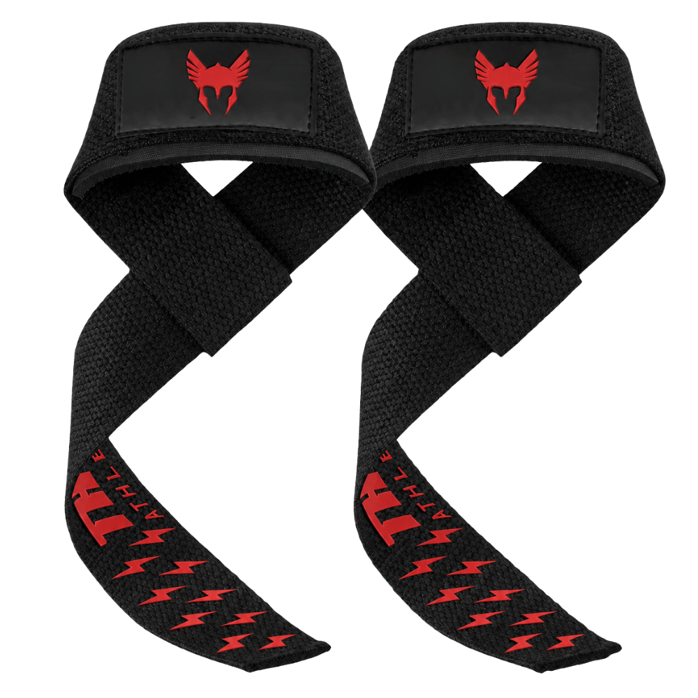 Beste Lifting Straps Extra Grip Zwat met Rood kopen