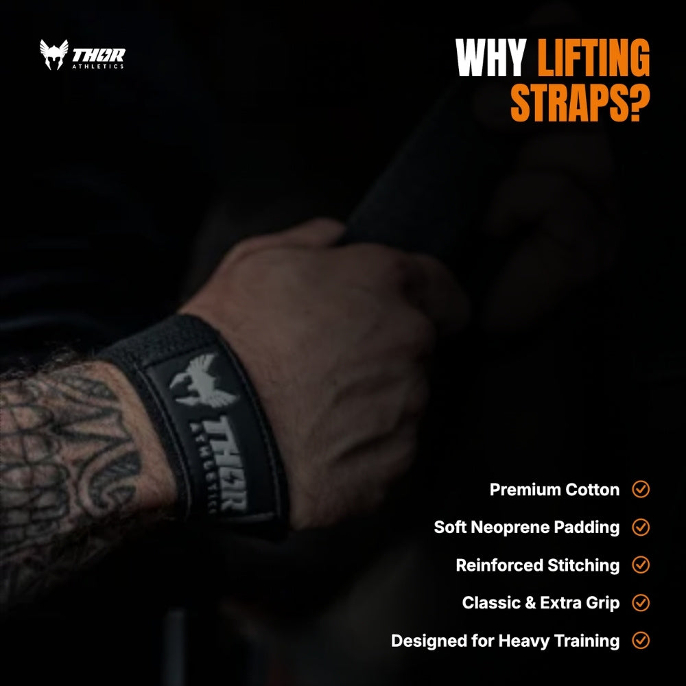 Beste Lifting Straps in NL & EU kopen | Zwart | Thor Athletics