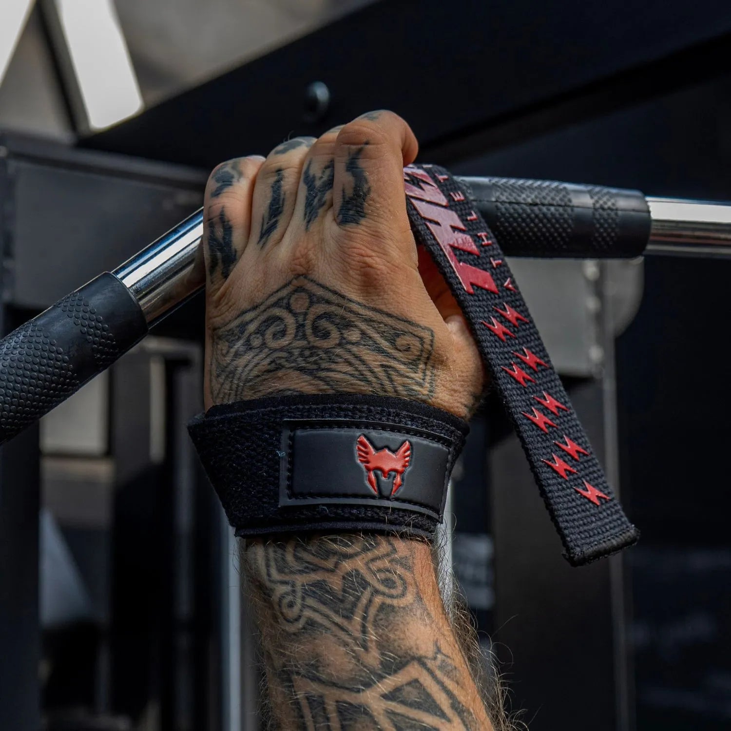 Beste Lifting Straps Extra Grip Zwart met Rood kopen