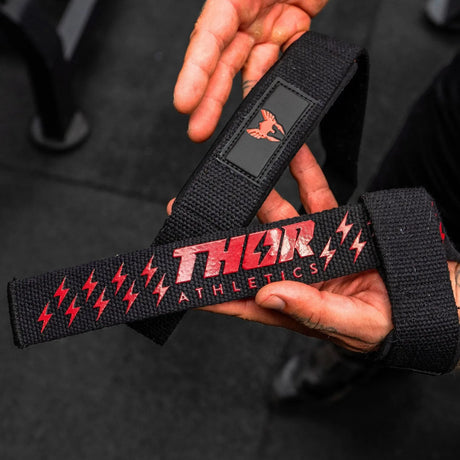 Beste Lifting Straps Extra Grip Zwart met Rood kopen