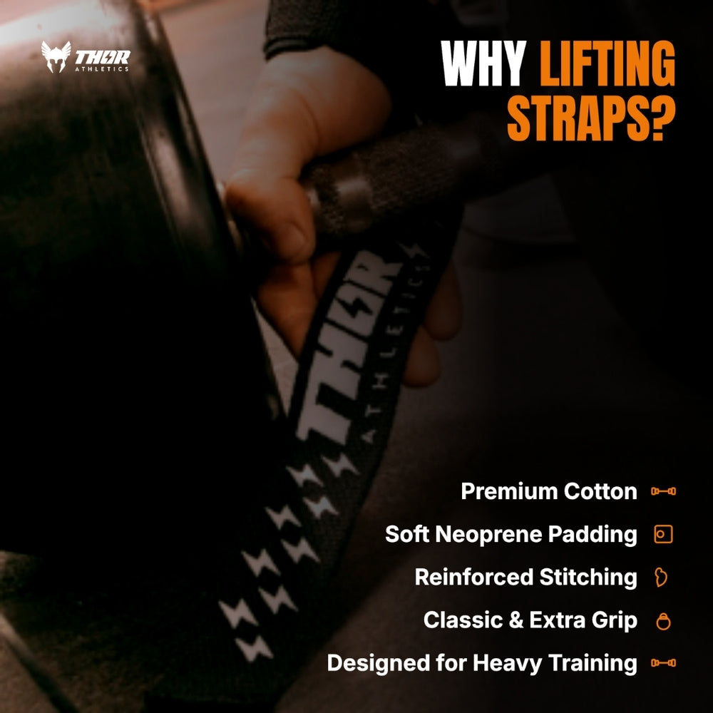 Lifting Straps | Extra Grip | Black