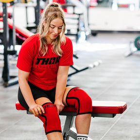 Knee Sleeves 7mm | Rood | Powerlifting & Fitness | Thor Athletics